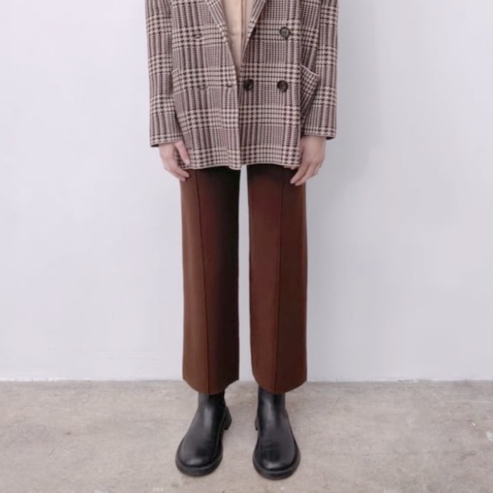 Zara Straight Leg Knit Pants